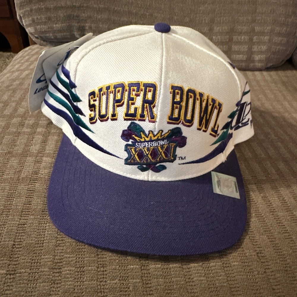 VINTAGE Super Bowl XXXI Snapback Hat Diamond Logo Athletic Rare New Orleans New